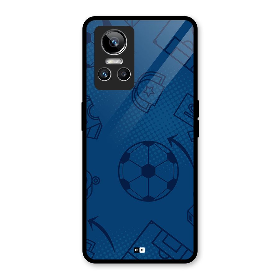 Football Texture Glass Back Case for Realme GT Neo 3