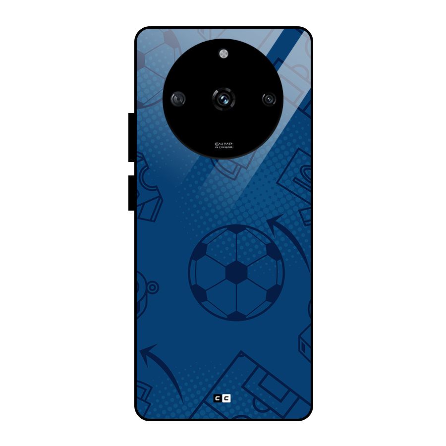 Football Texture Glass Back Case for Realme Narzo 60 5G