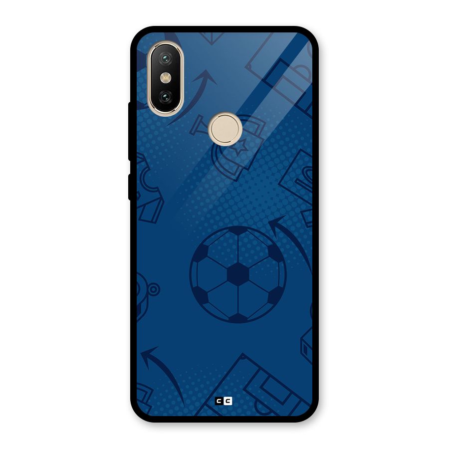 Football Texture Glass Back Case for Redmi A2