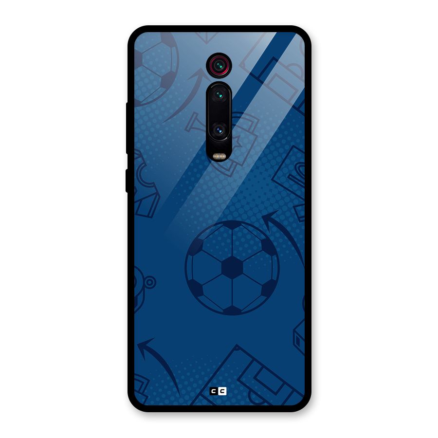 Football Texture Glass Back Case for Redmi K20 Pro