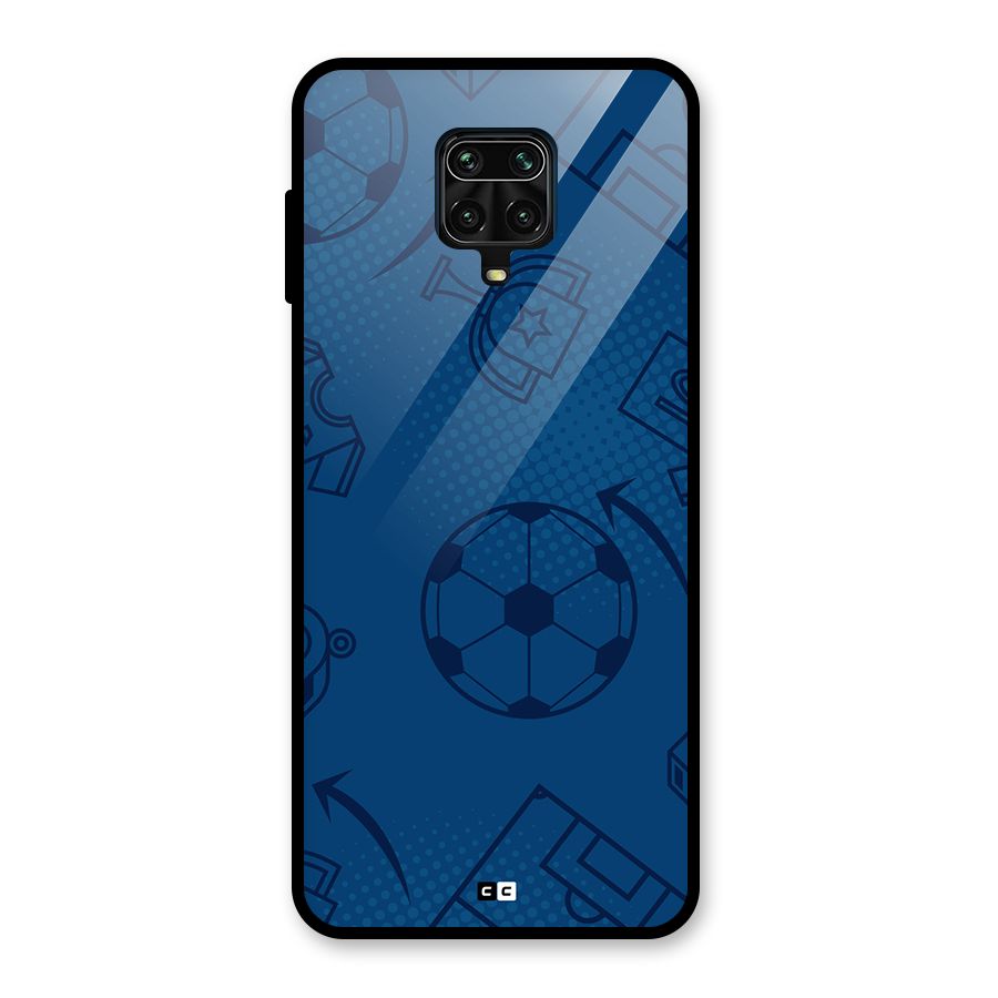Football Texture Glass Back Case for Redmi Note 10 Lite