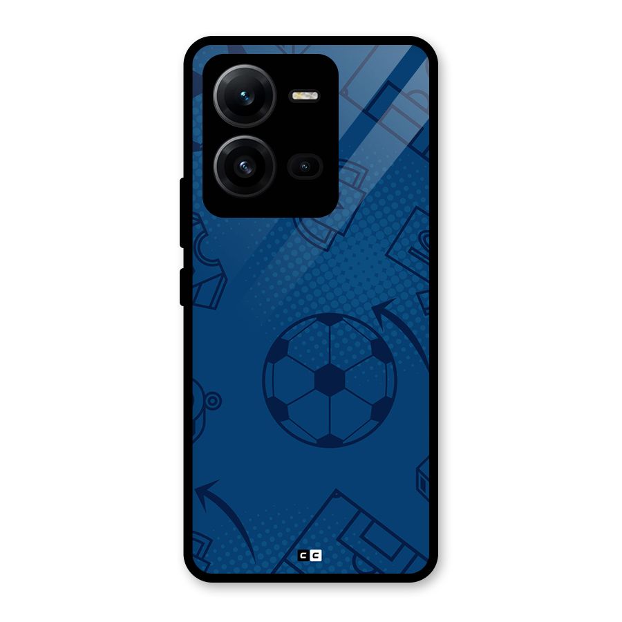 Football Texture Glass Back Case for Vivo V25