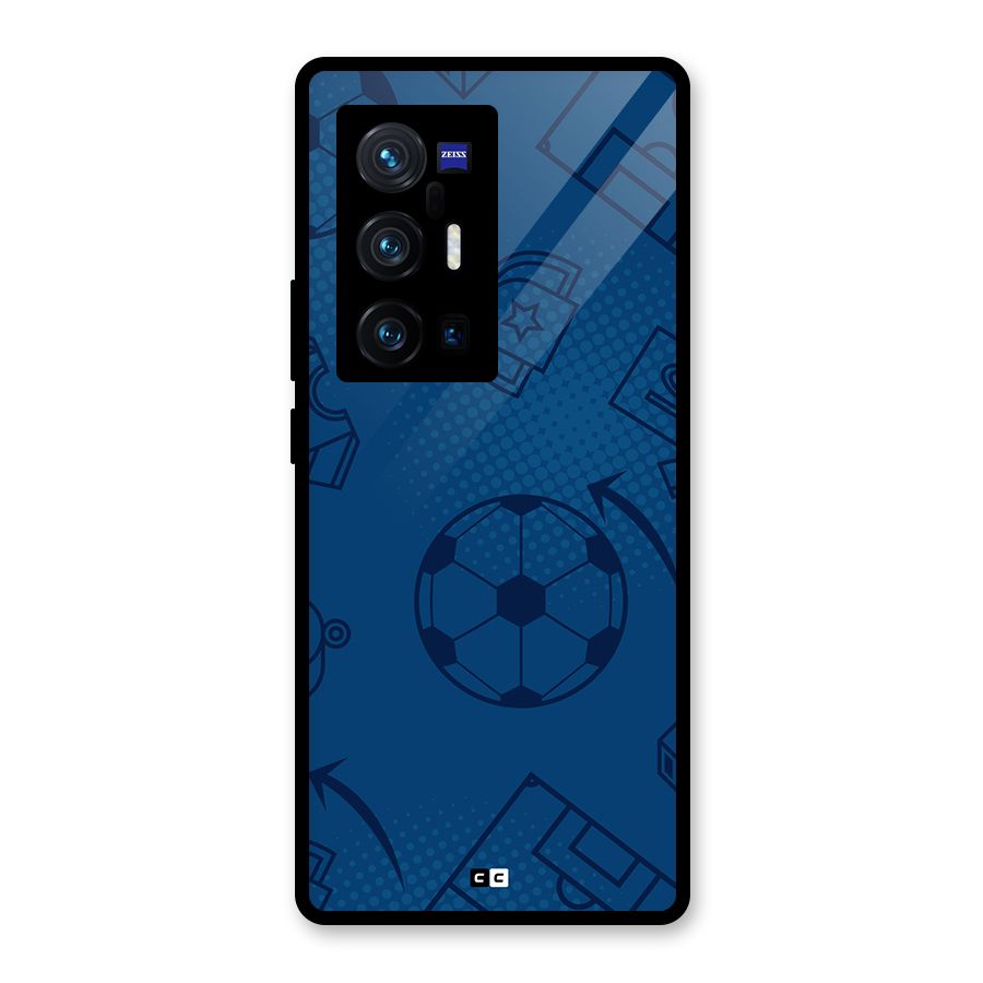 Football Texture Glass Back Case for Vivo X70 Pro Plus
