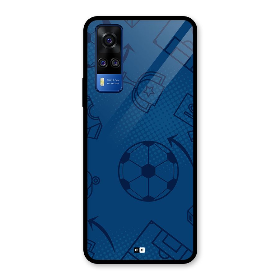 Football Texture Glass Back Case for Vivo Y31