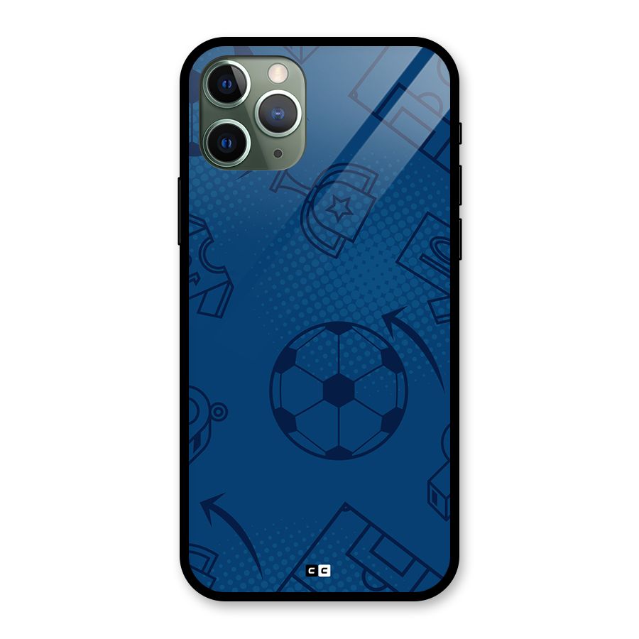 Football Texture Glass Back Case for iPhone 11 Pro