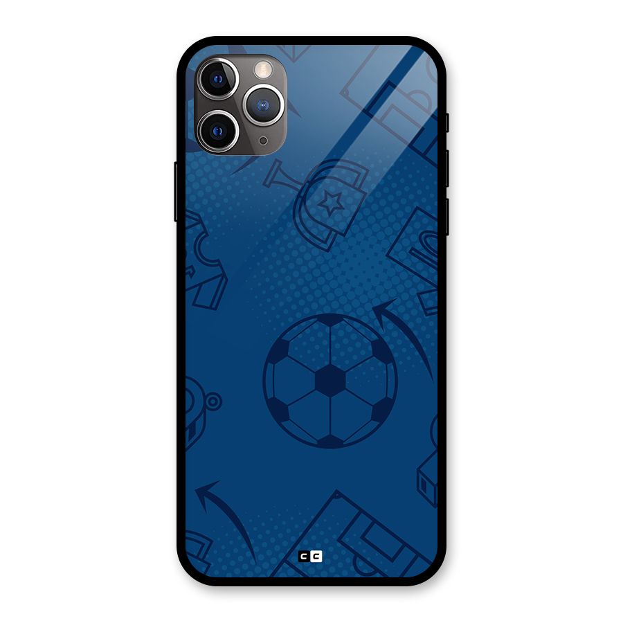 Football Texture Glass Back Case for iPhone 11 Pro Max