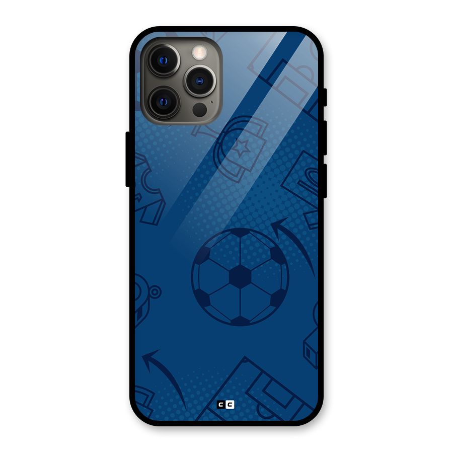 Football Texture Glass Back Case for iPhone 12 Pro Max