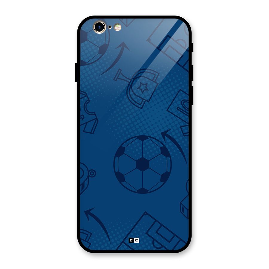 Football Texture Glass Back Case for iPhone 6 6S