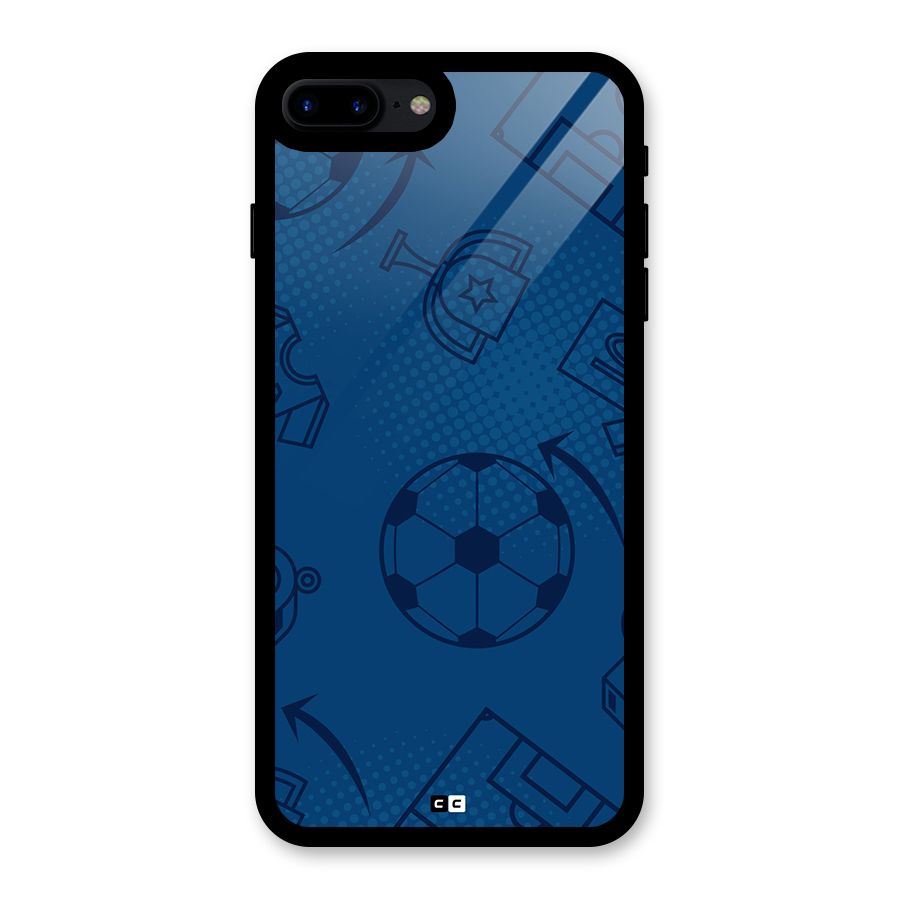 Football Texture Glass Back Case for iPhone 7 Plus