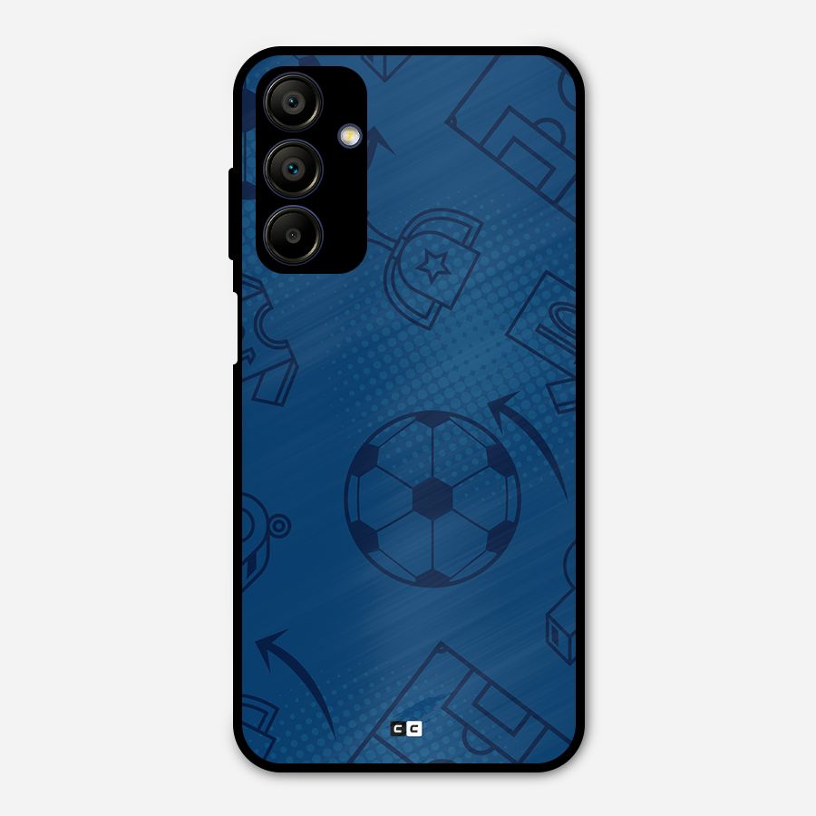 Football Texture Metal Back Case for Galaxy A15 5G