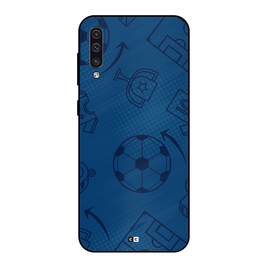 Football Texture Metal Back Case for Galaxy A50s