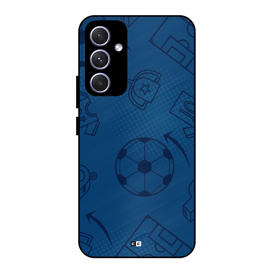Football Texture Metal Back Case for Galaxy A54