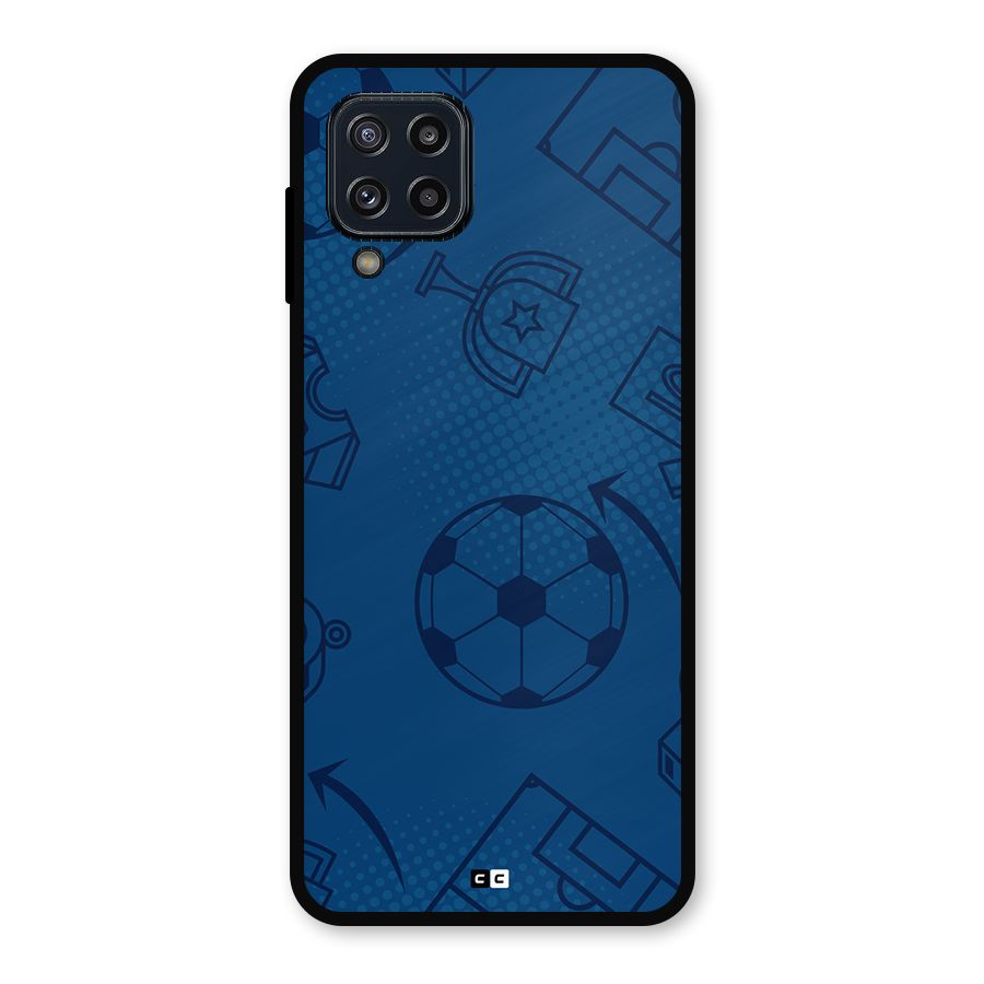 Football Texture Metal Back Case for Galaxy M32