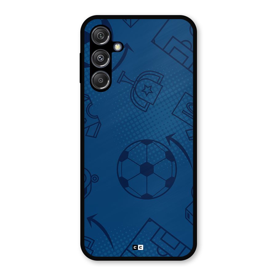 Football Texture Metal Back Case for Galaxy M34 5G