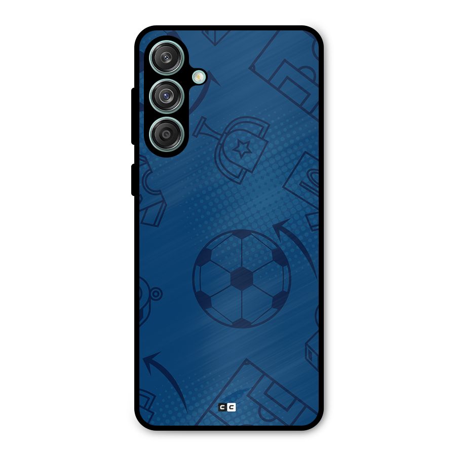 Football Texture Metal Back Case for Galaxy M55 5G