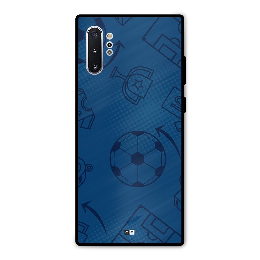 Football Texture Metal Back Case for Galaxy Note 10 Plus