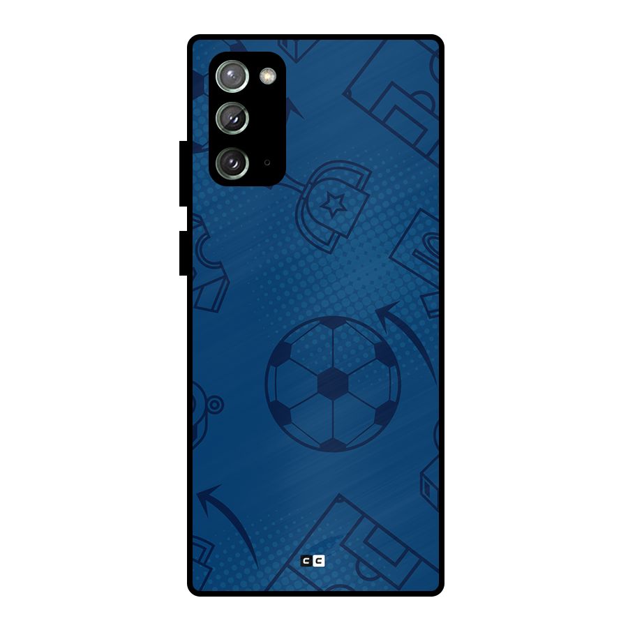 Football Texture Metal Back Case for Galaxy Note 20
