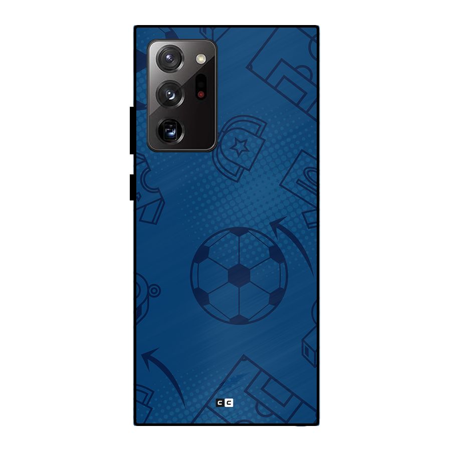 Football Texture Metal Back Case for Galaxy Note 20 Ultra 5G