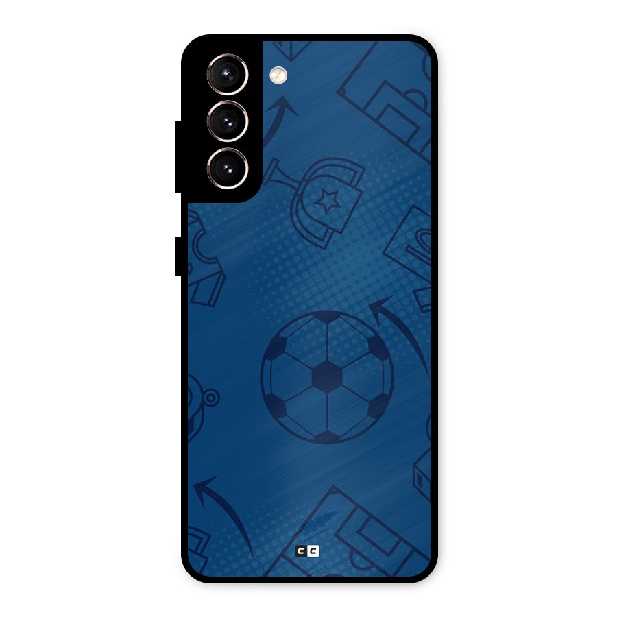 Football Texture Metal Back Case for Galaxy S21 5G