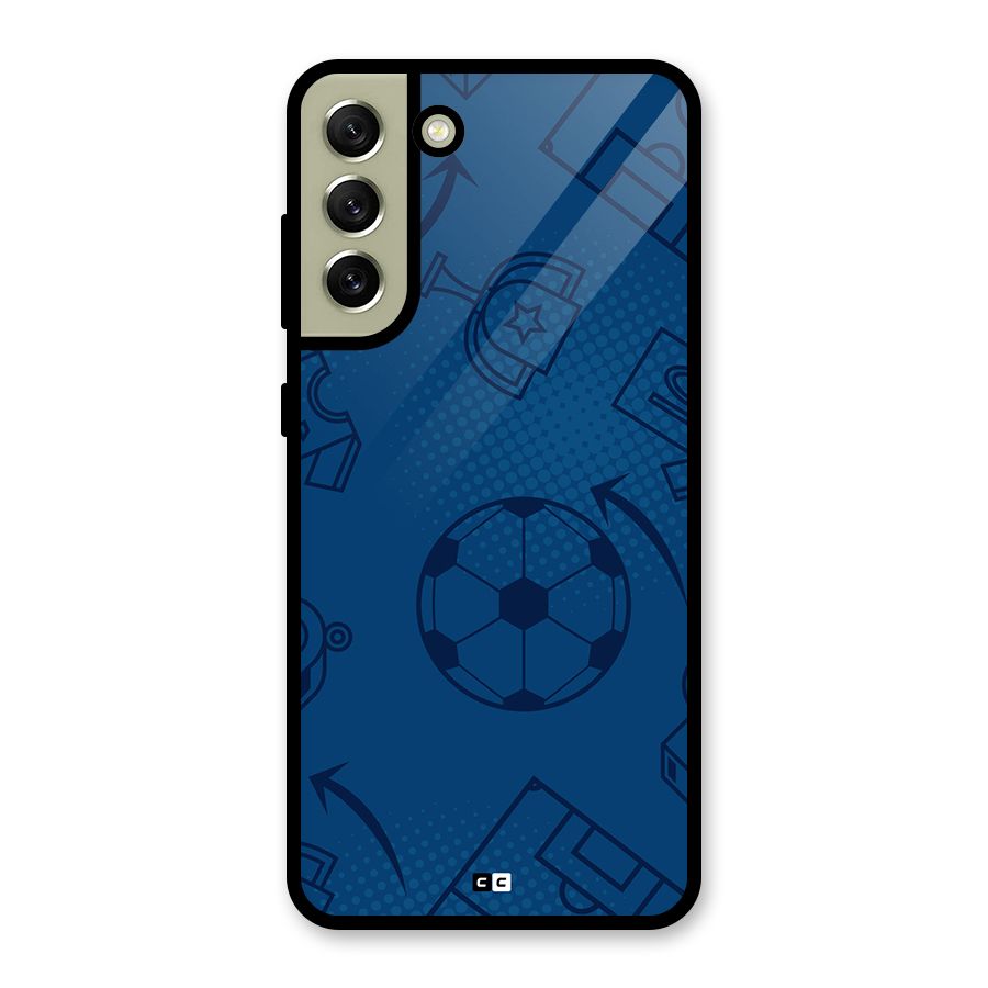 Football Texture Metal Back Case for Galaxy S21 FE 5G (2023)