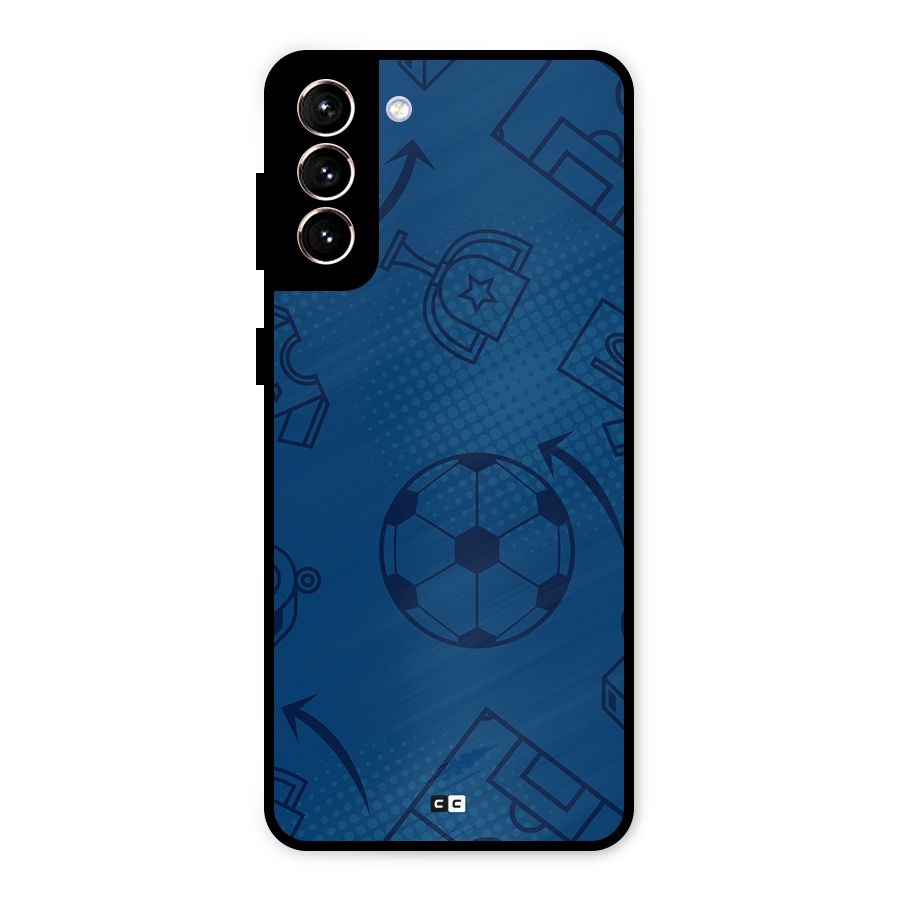 Football Texture Metal Back Case for Galaxy S21 Plus