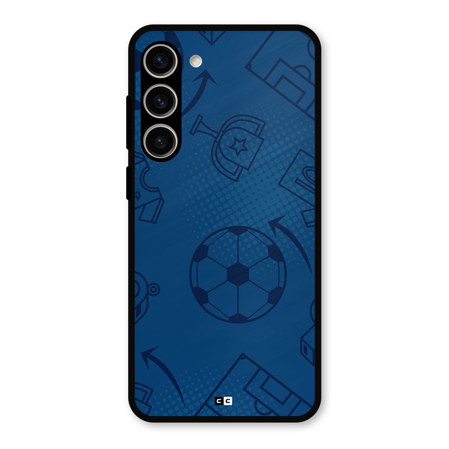 Football Texture Metal Back Case for Galaxy S23 Plus