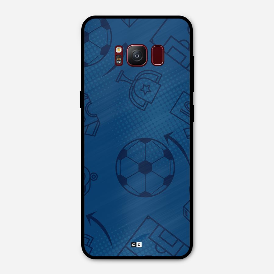 Football Texture Metal Back Case for Galaxy S8
