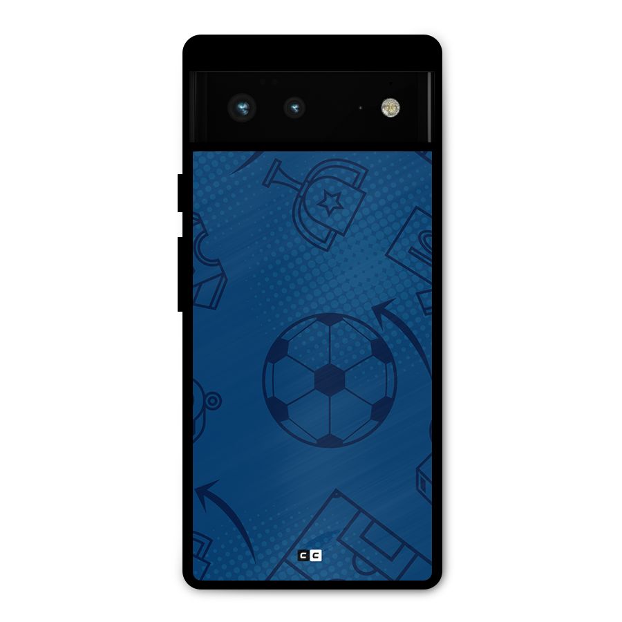 Football Texture Metal Back Case for Google Pixel 6