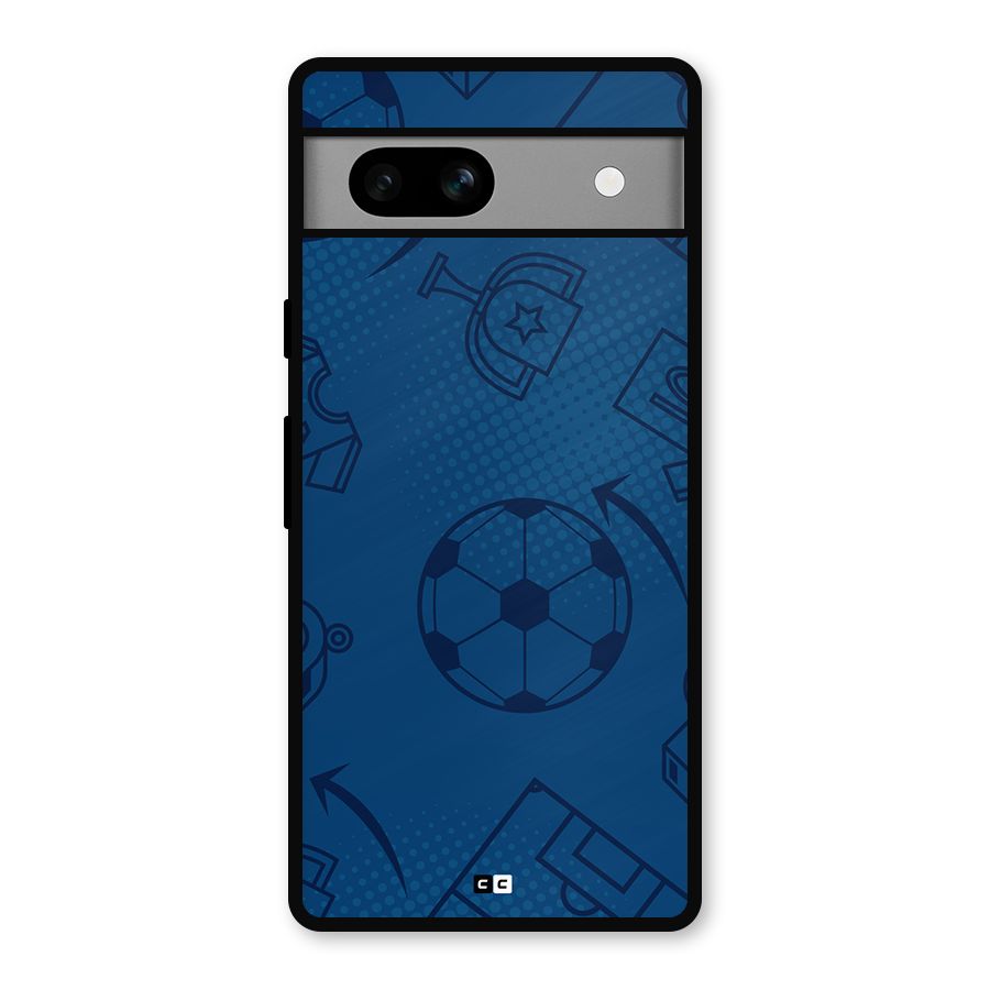 Football Texture Metal Back Case for Google Pixel 7a