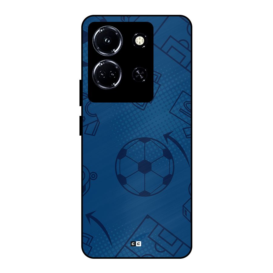 Football Texture Metal Back Case for Infinix Note 30 5G