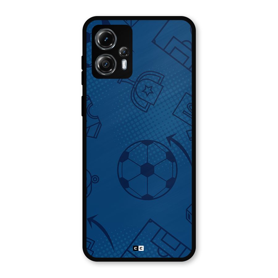 Football Texture Metal Back Case for Moto G13