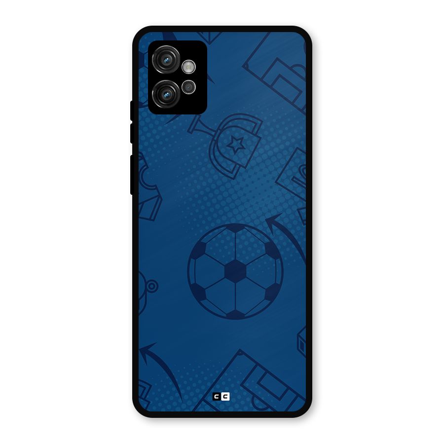 Football Texture Metal Back Case for Moto G32
