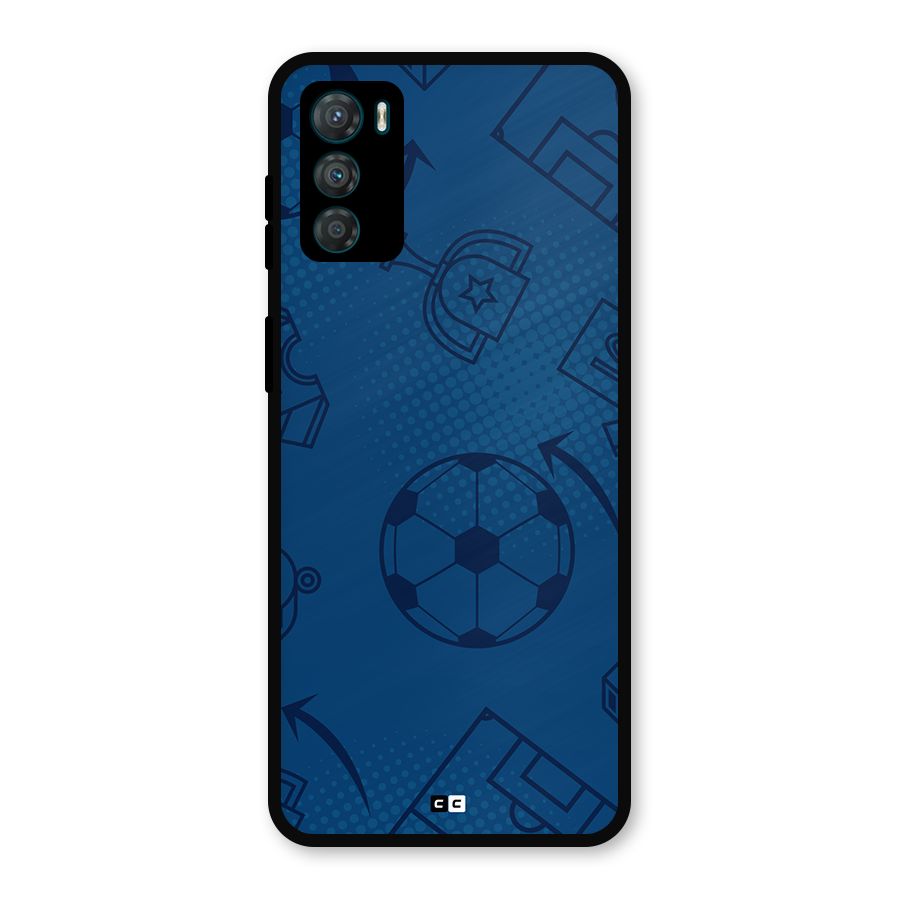 Football Texture Metal Back Case for Moto G42
