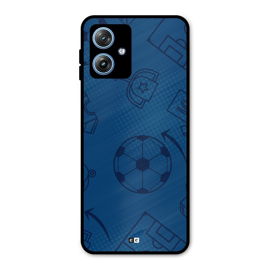 Football Texture Metal Back Case for Moto G54