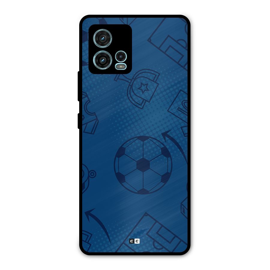Football Texture Metal Back Case for Moto G72