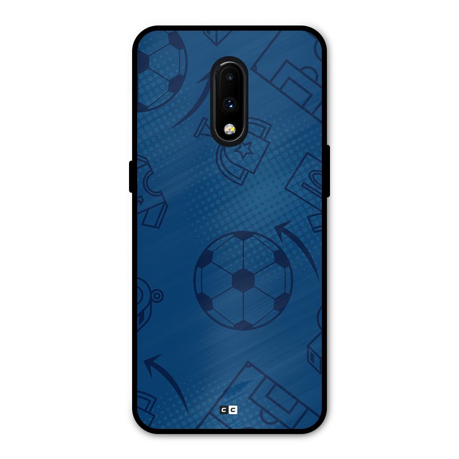 Football Texture Metal Back Case for OnePlus 7