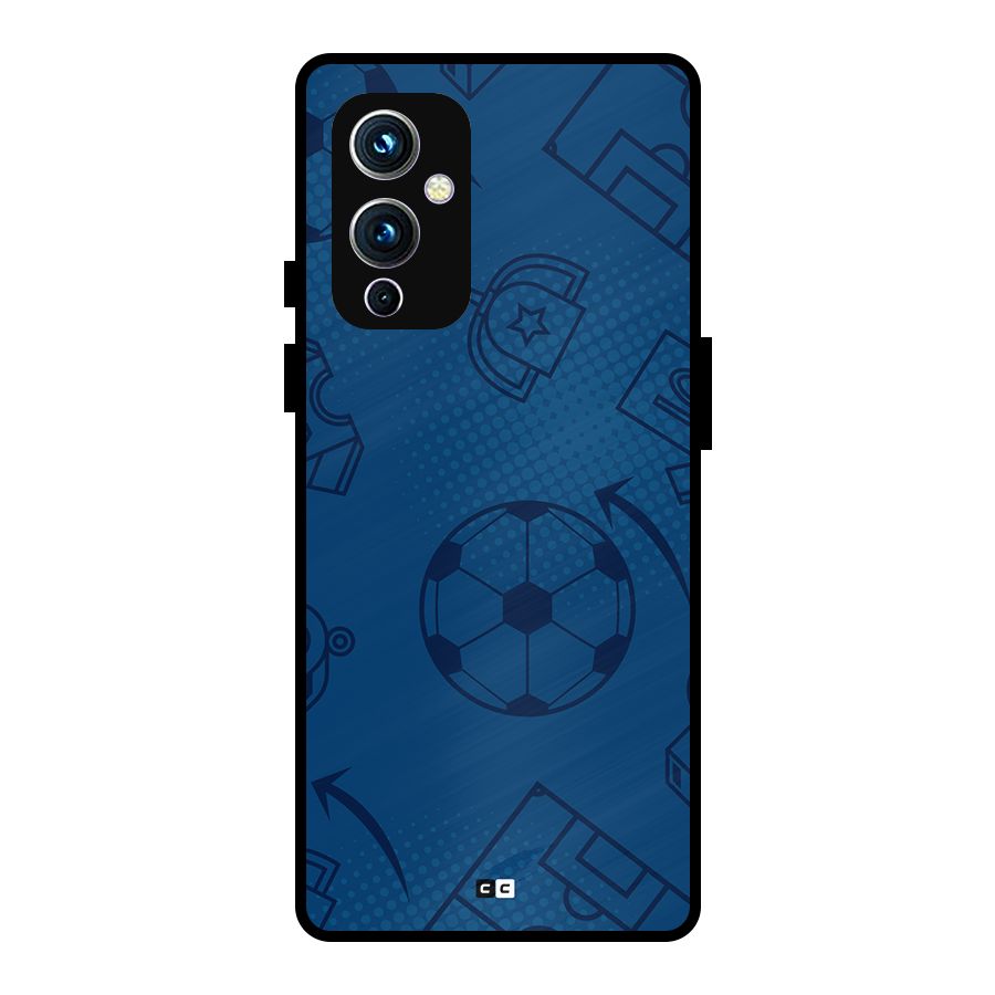 Football Texture Metal Back Case for OnePlus 9