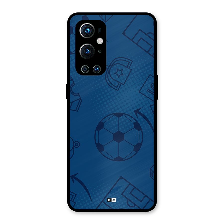 Football Texture Metal Back Case for OnePlus 9 Pro