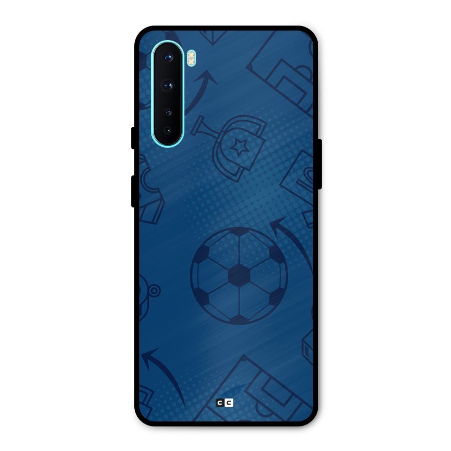 Football Texture Metal Back Case for OnePlus Nord