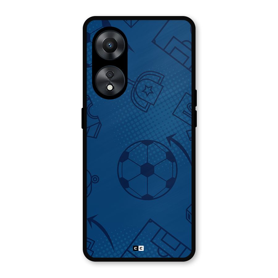 Football Texture Metal Back Case for Oppo A78