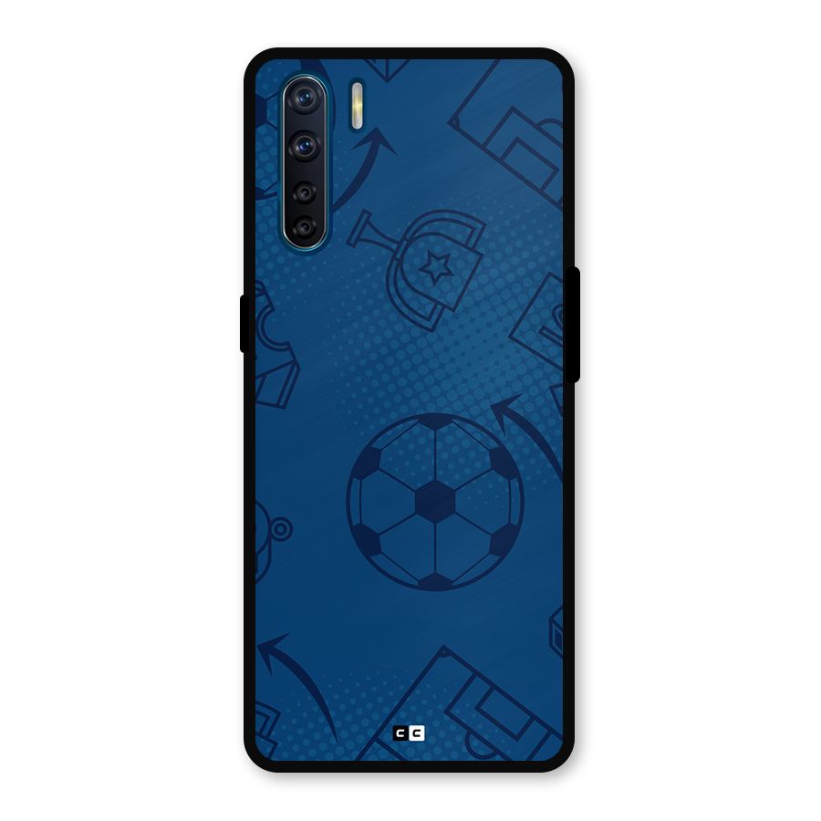 Football Texture Metal Back Case for Oppo F15