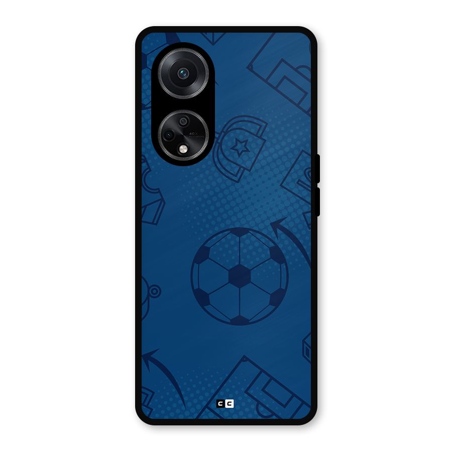 Football Texture Metal Back Case for Oppo F23