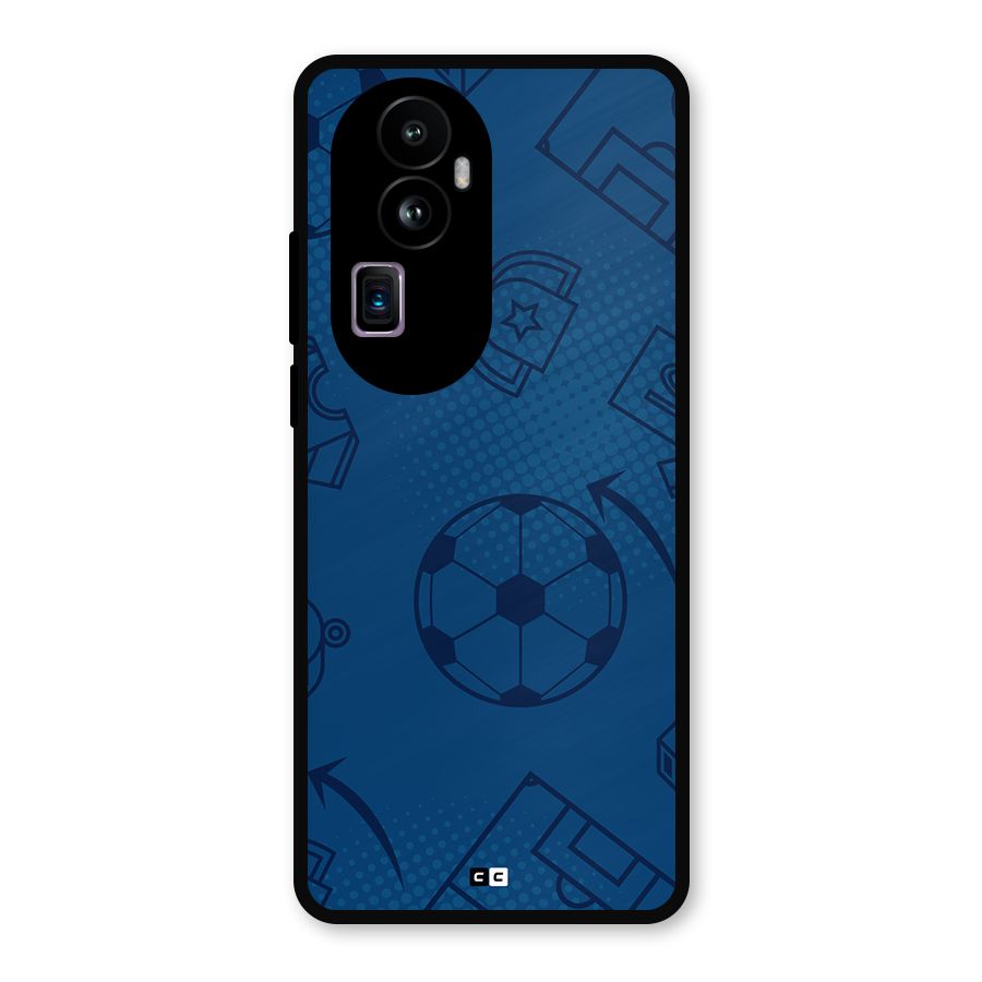 Football Texture Metal Back Case for Oppo Reno10 Pro Plus