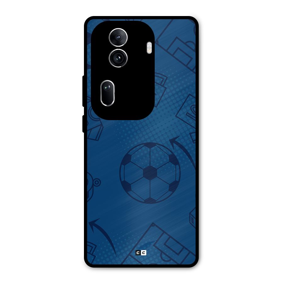 Football Texture Metal Back Case for Oppo Reno11 Pro 5G