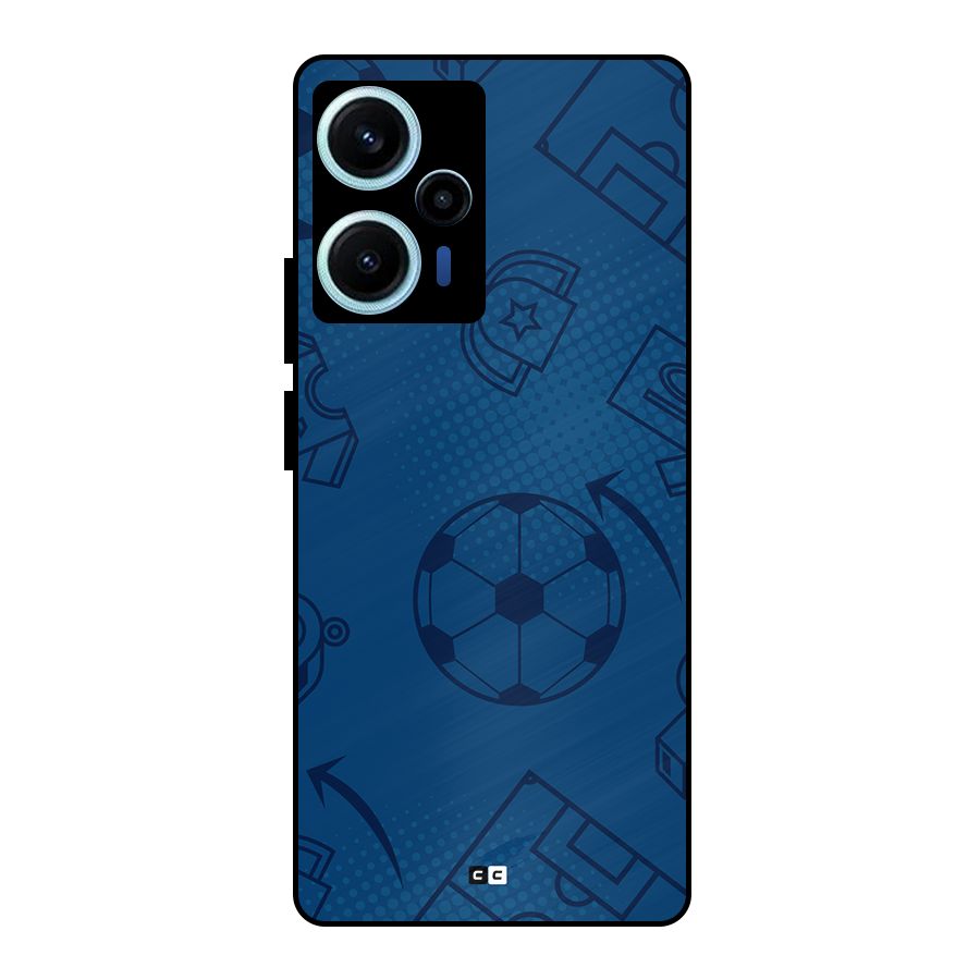 Football Texture Metal Back Case for Poco F5