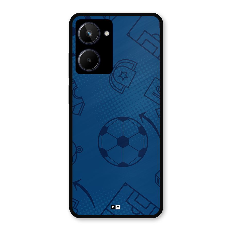 Football Texture Metal Back Case for Realme 10