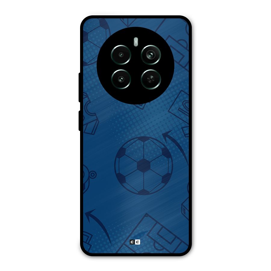 Football Texture Metal Back Case for Realme 12 Plus