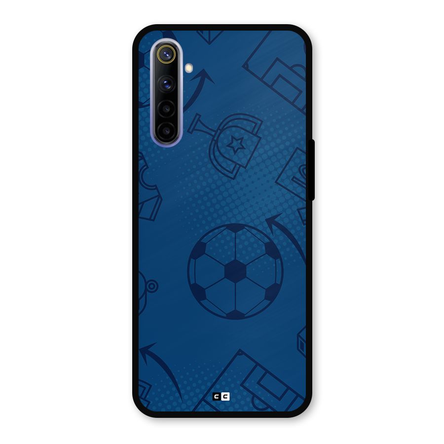 Football Texture Metal Back Case for Realme 6