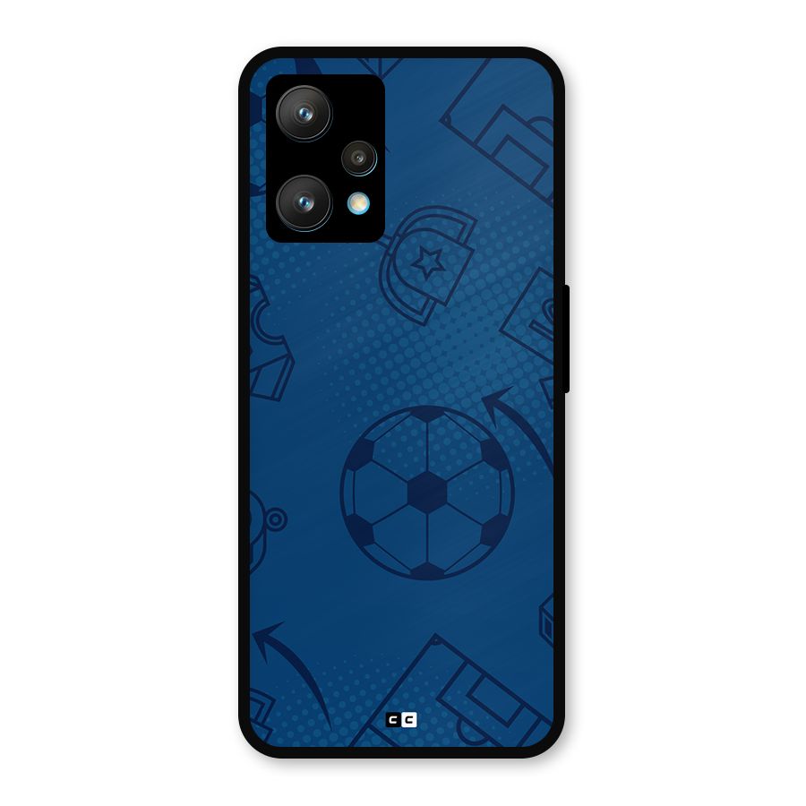 Football Texture Metal Back Case for Realme 9 Pro Plus 5G