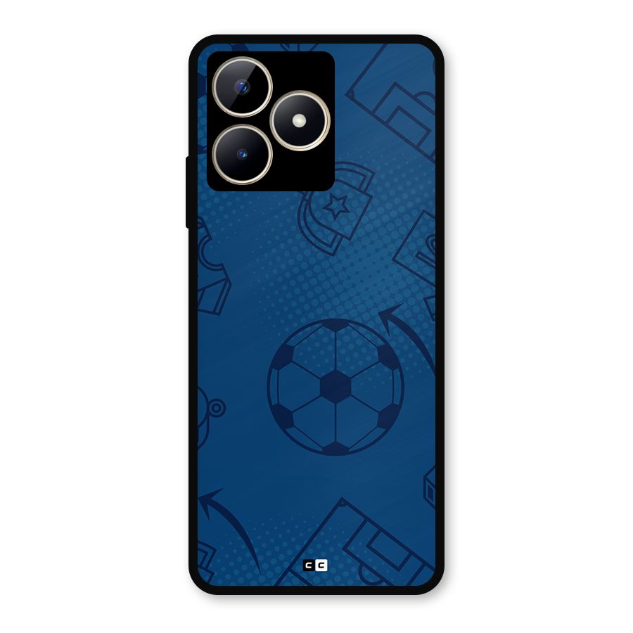 Football Texture Metal Back Case for Realme C53
